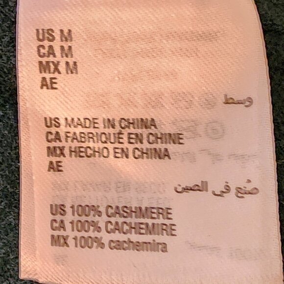 Men’s 100% Cashmere Sweater by Club Room Lux Size Medium Pine Forest Dark Green - Picture 4 of 4